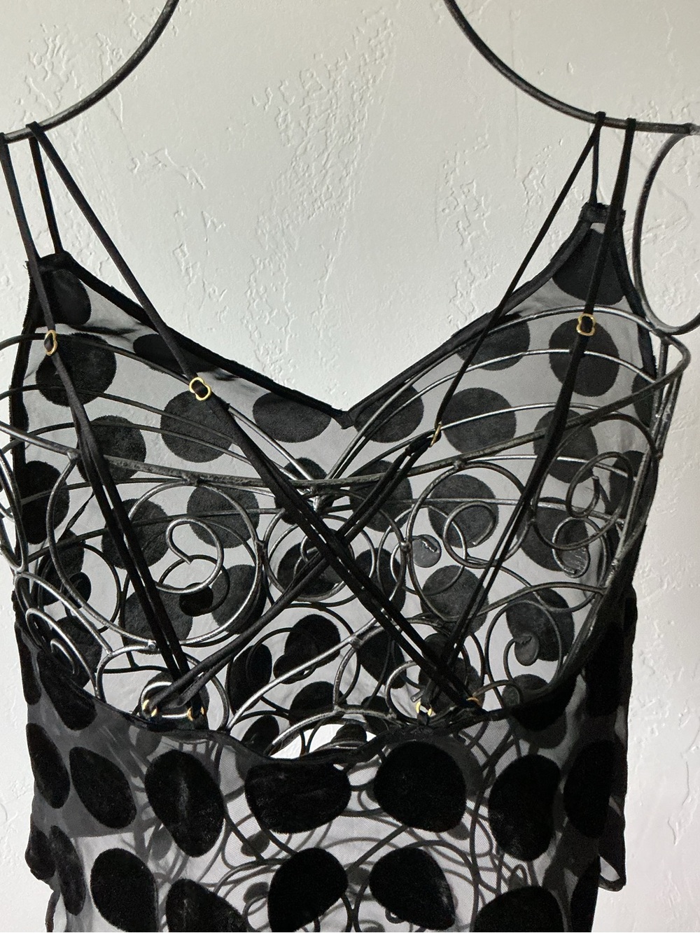 Victoria’s Secret Sheer Black Raised Polka Dot Cami - Picture 5 of 8